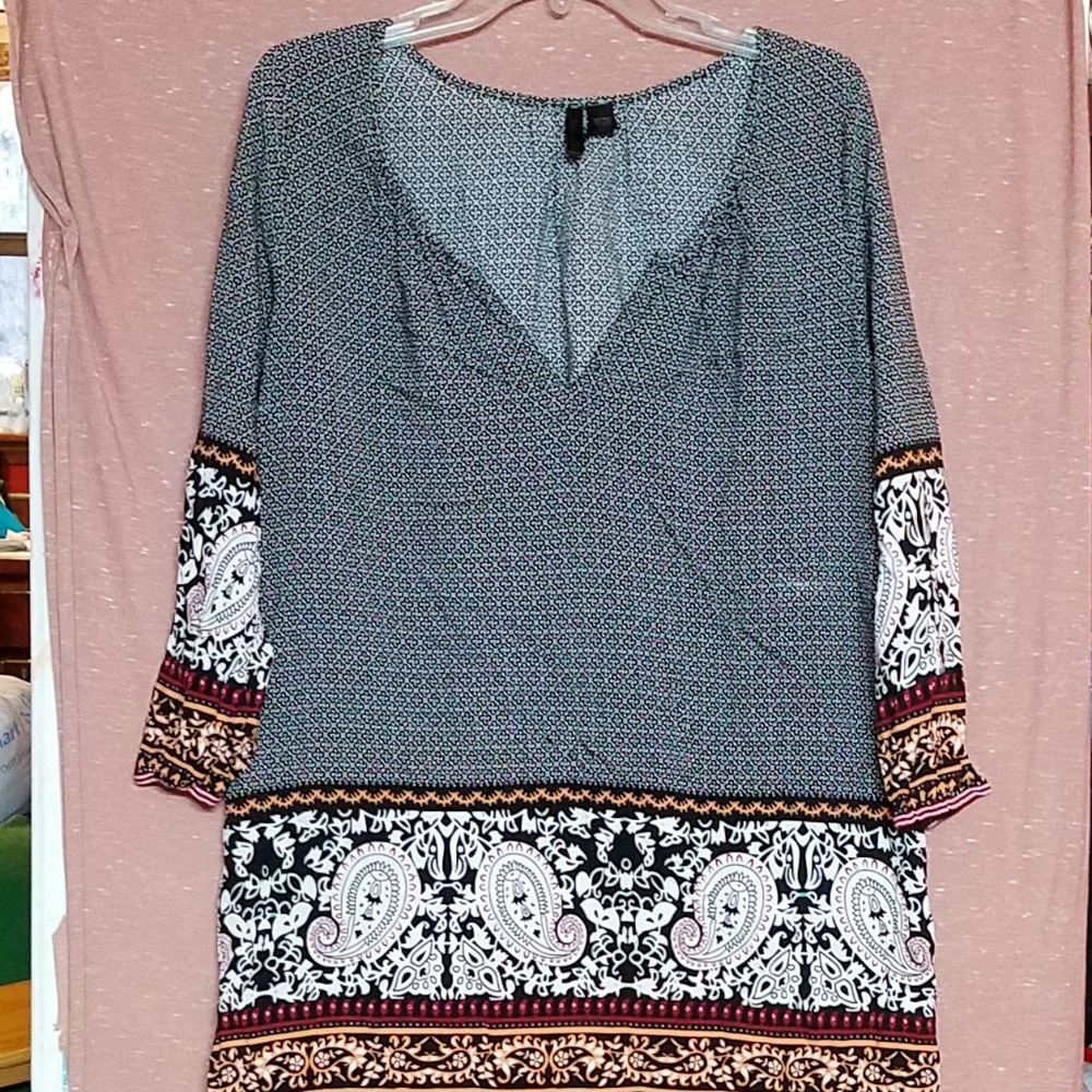 Sz.XL Full Tilt Boho Peasant Top Shirt Tunic